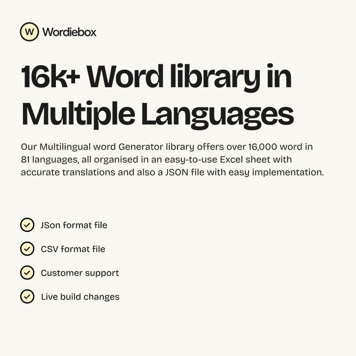 16k+ Word library